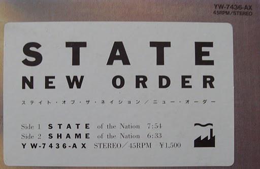 New Order - State Of The Nation - 12 Inch