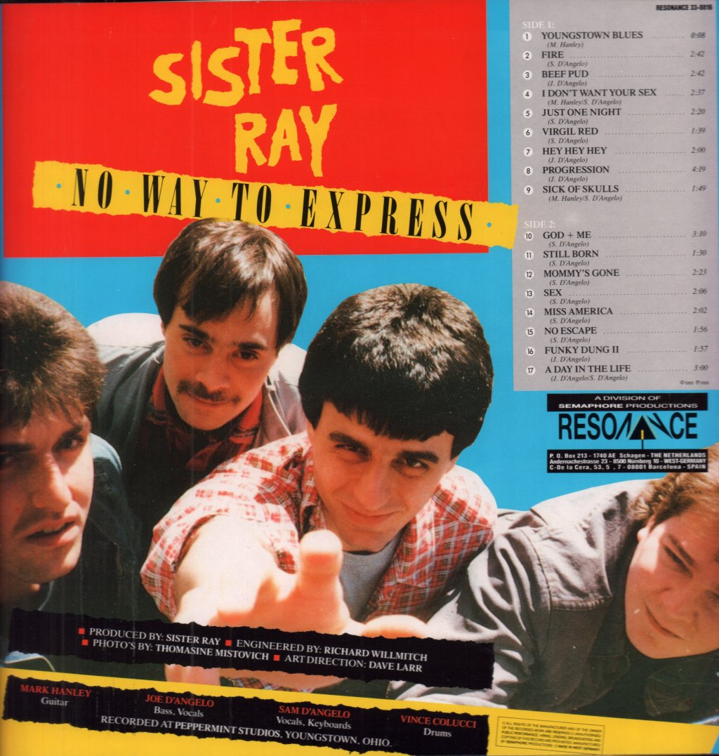 Sister Ray - No Way To Express - Lp