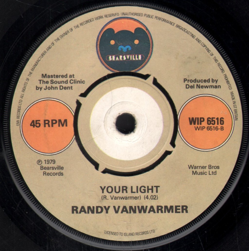 Randy Vanwarmer - Just When I Needed You Most - 7 Inch