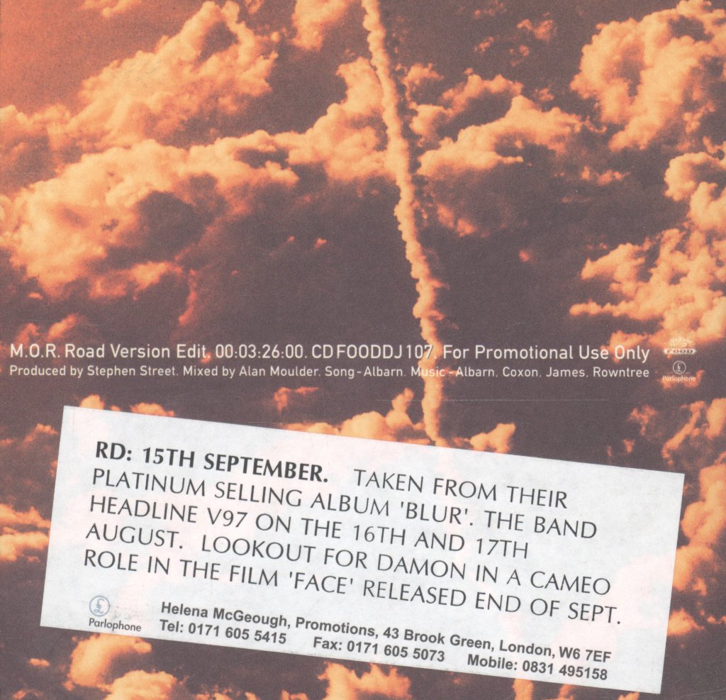 Blur - M.O.R. - Cd