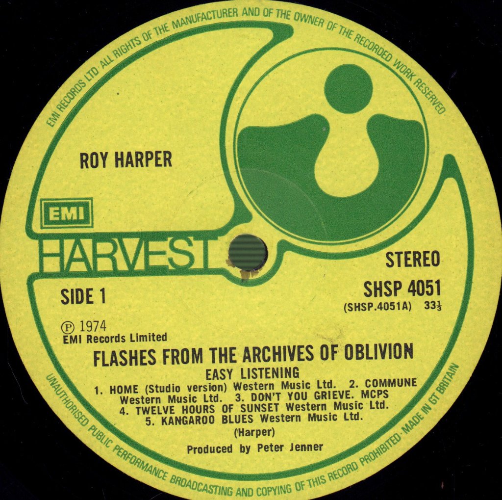 Roy Harper - Flashes From The Archives Of Oblivion - Double Lp