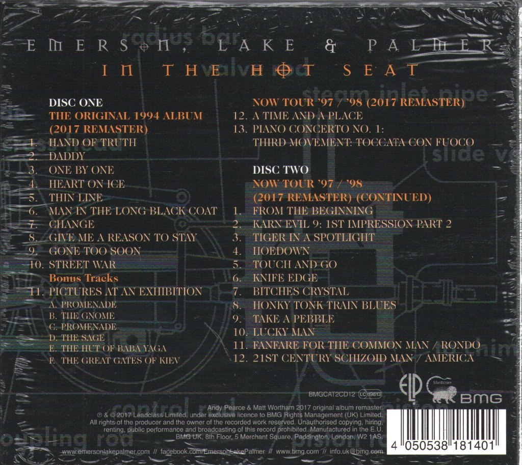 Emerson, Lake & Palmer - In The Hot Seat - Cd Set