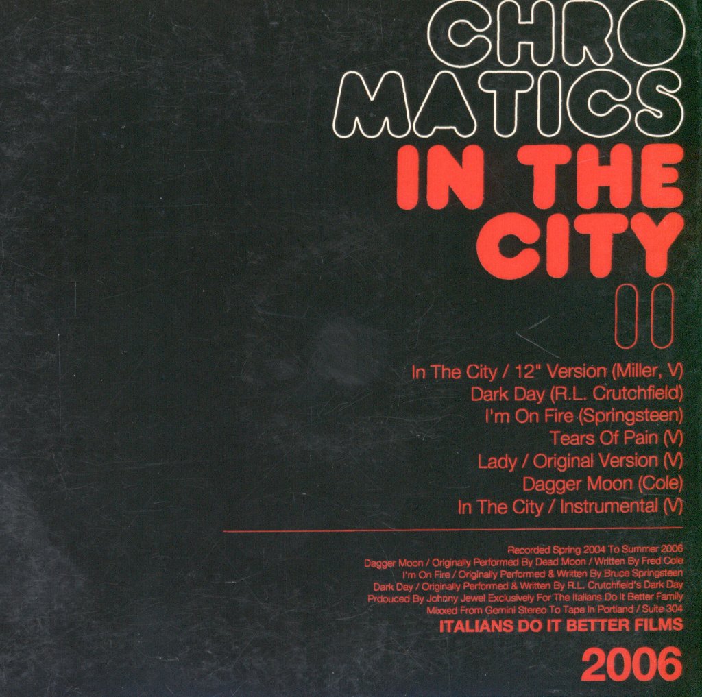 Chromatics - In The City EP - Cd