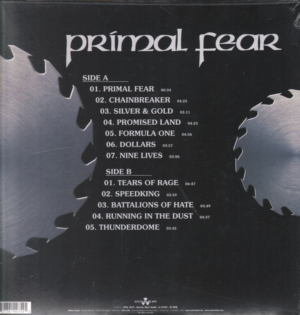 Primal Fear - Primal Fear - Lp
