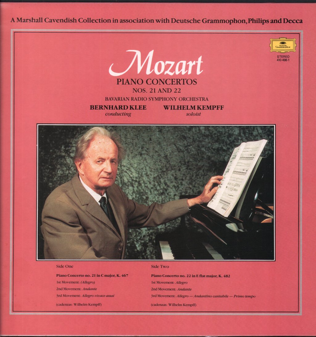 Wilhelm Kempff / Bavarian Radio Symphony - Mozart Piano Concertos - Lp