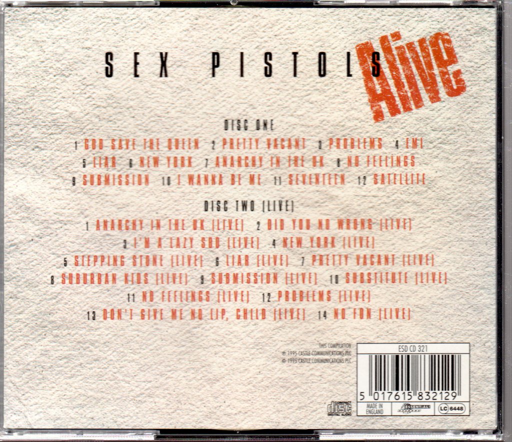 Sex Pistols - Alive - Double Cd