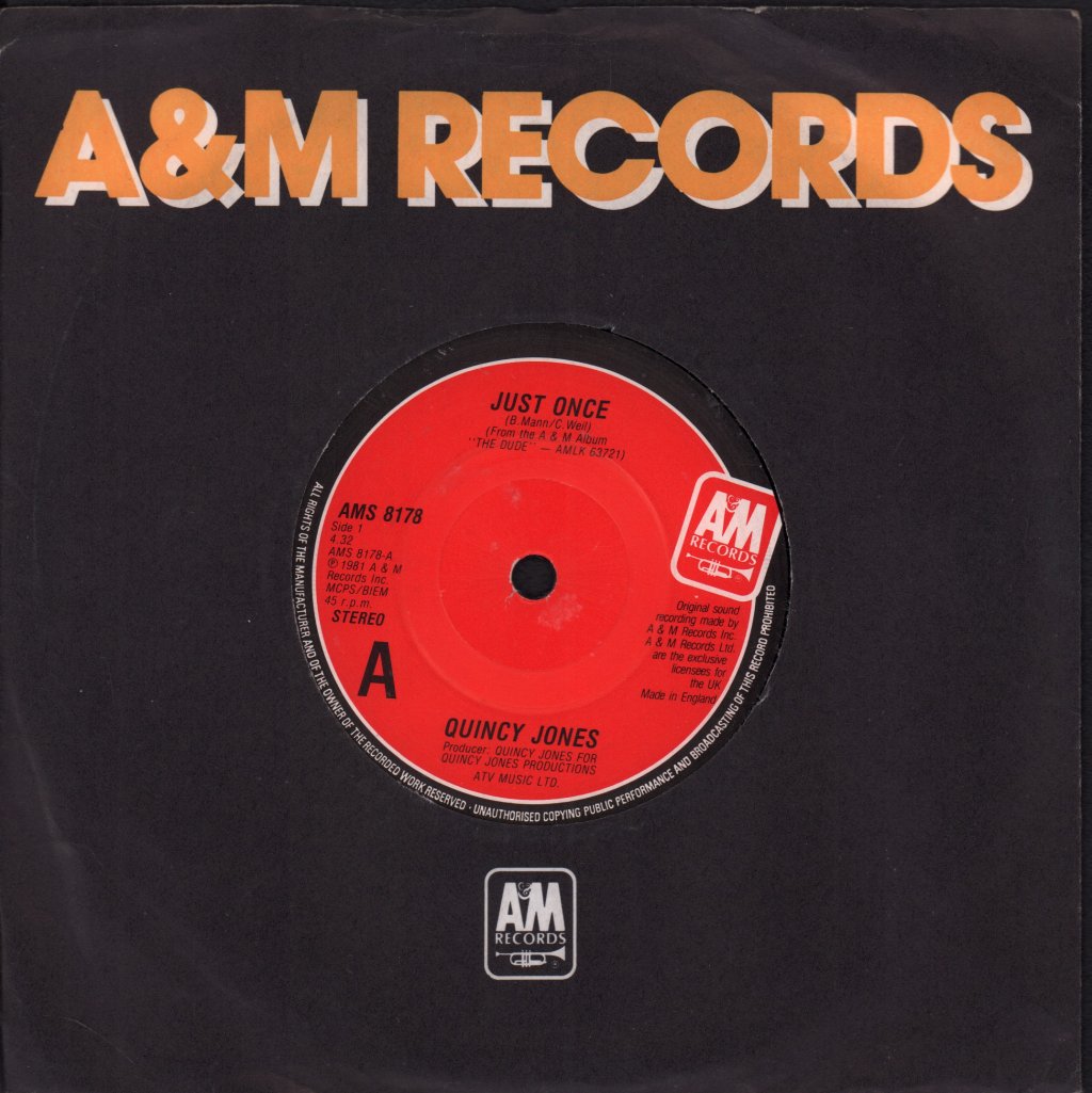 Quincy Jones - Just Once - 7 Inch