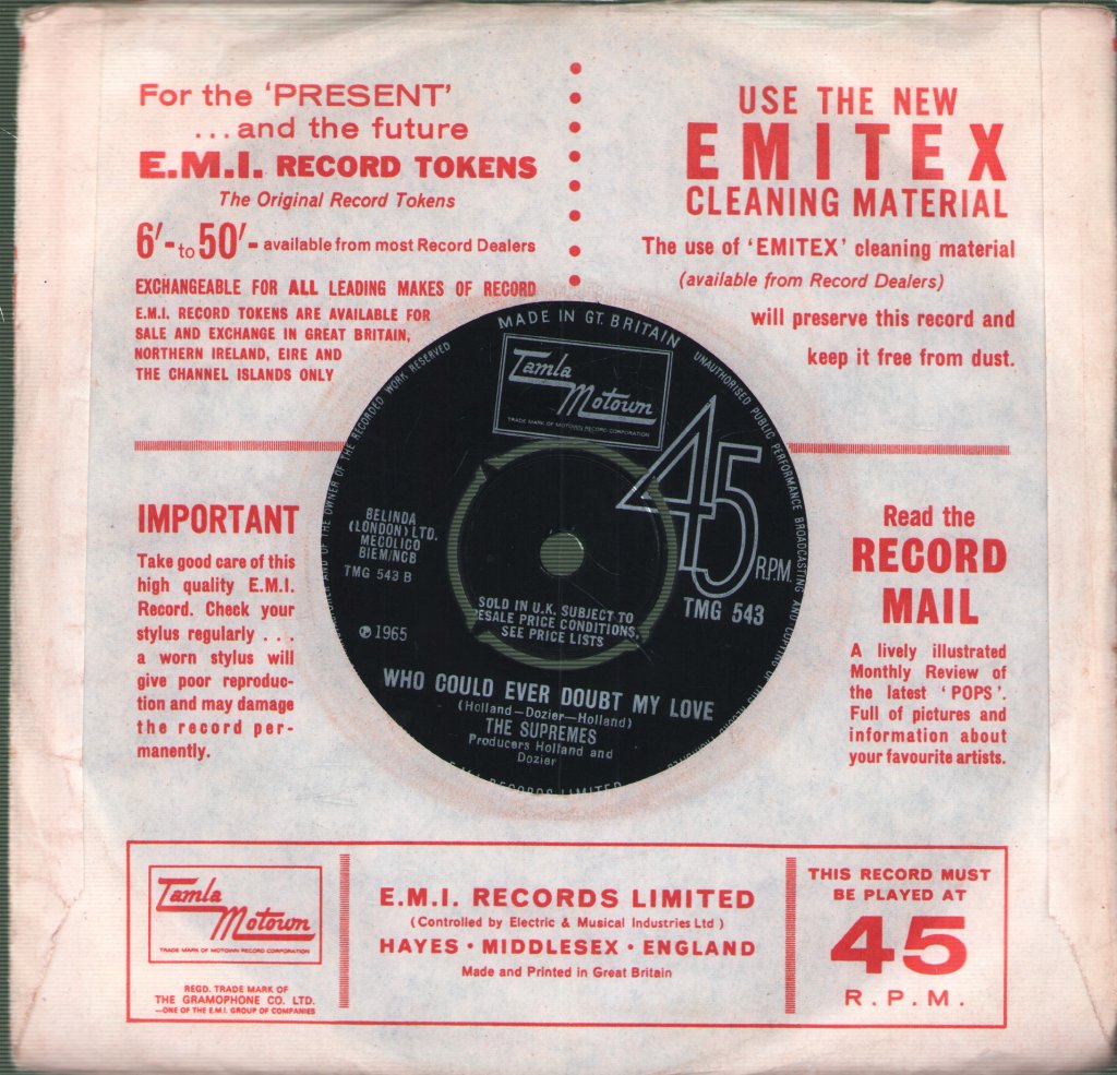 Supremes - I Hear A Symphony - 7 Inch