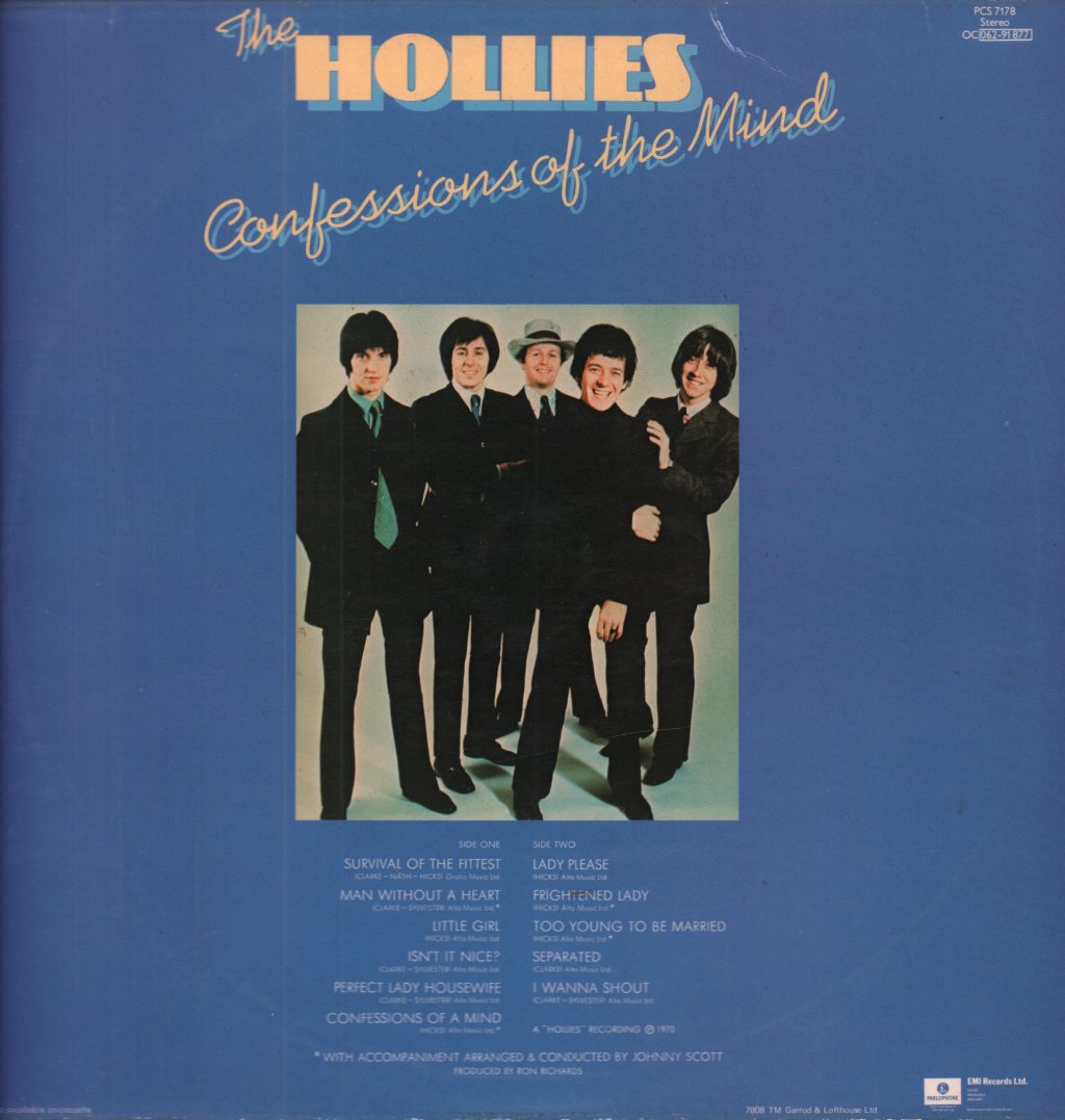 Hollies - Confessions Of The Mind - Lp