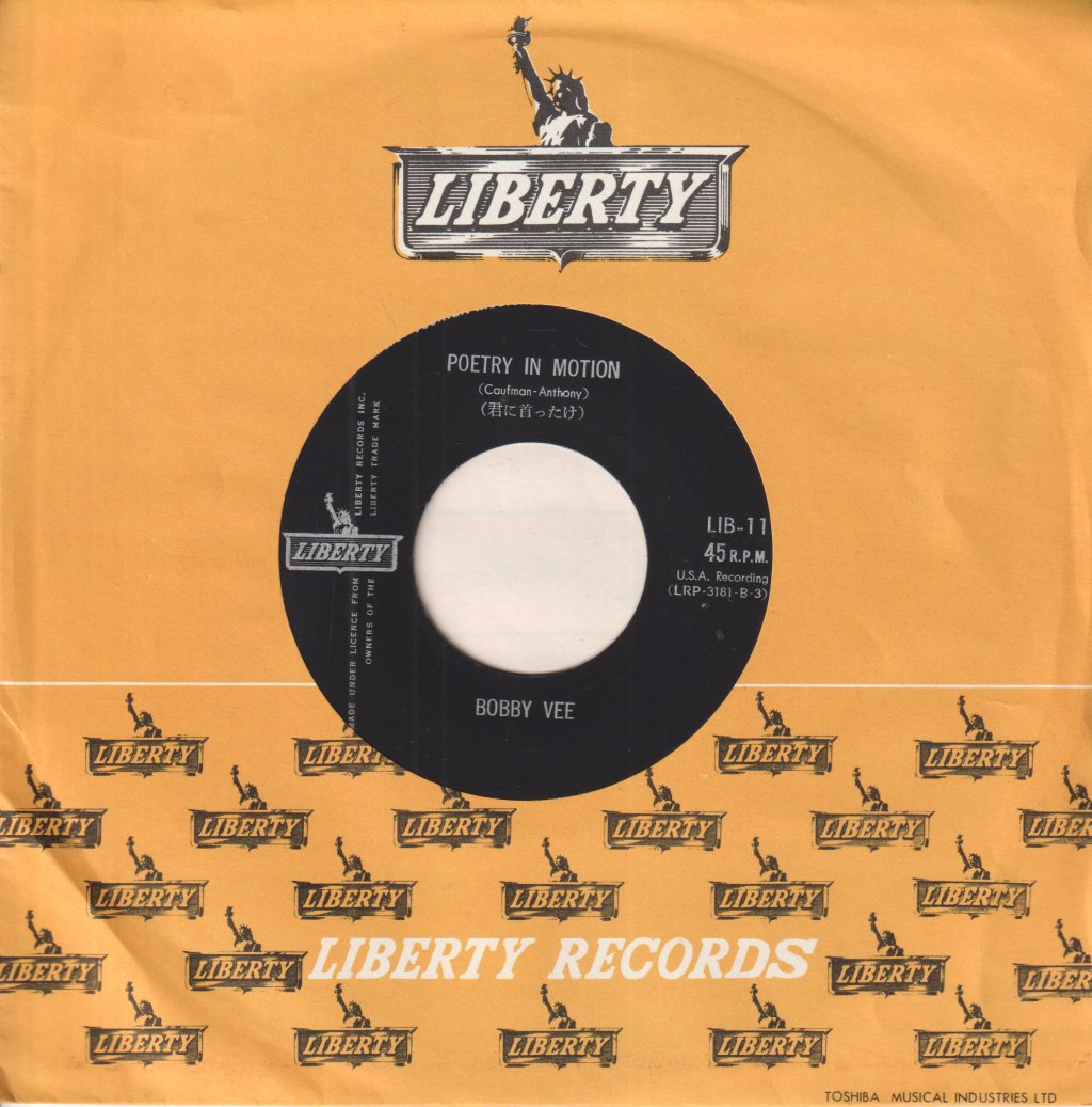 Bobby Vee - One Last Kiss / Poetry In Motion - 7 Inch