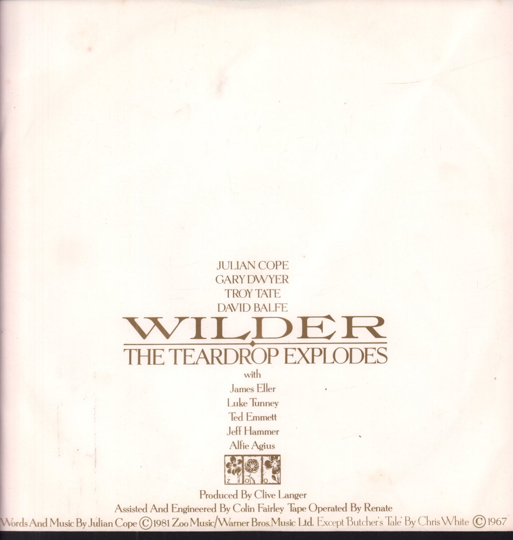 Teardrop Explodes - Wilder - Lp