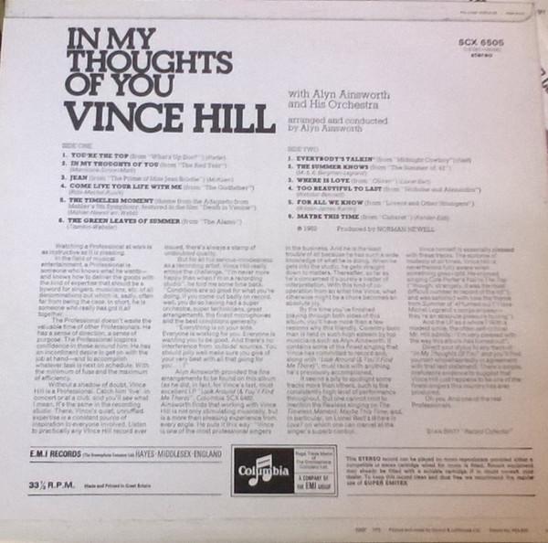 vince hill with alyn ainsworth and his orchestra - In My Thoughts Of You - Lp
