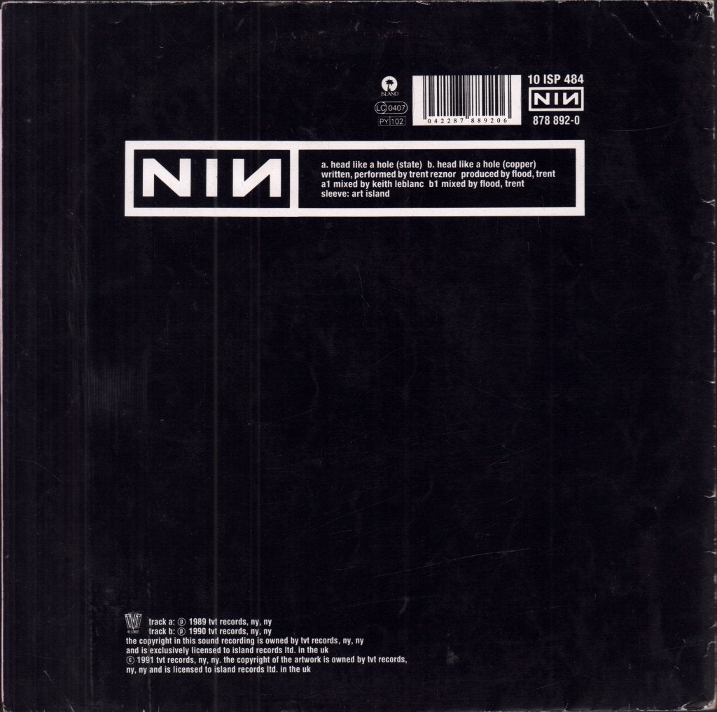 Nine Inch Nails - Head Like A Hole - 10 Inch