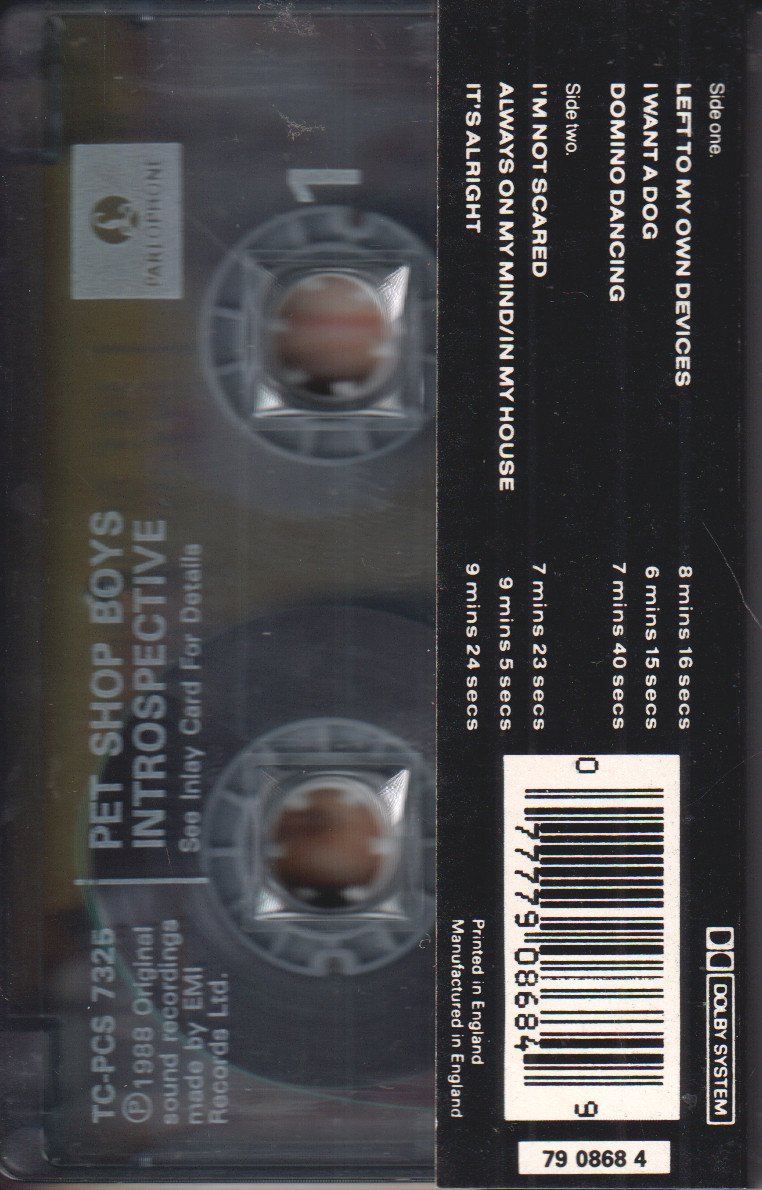 Pet Shop Boys - Introspective - Cassette