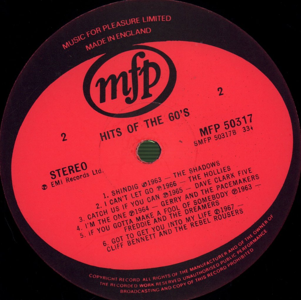 Various Artists - Hits Of The 60's - Lp