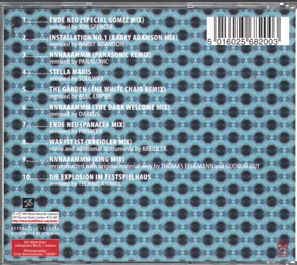 Einstürzende Neubauten - Ende Neu (Remixes) - Cd