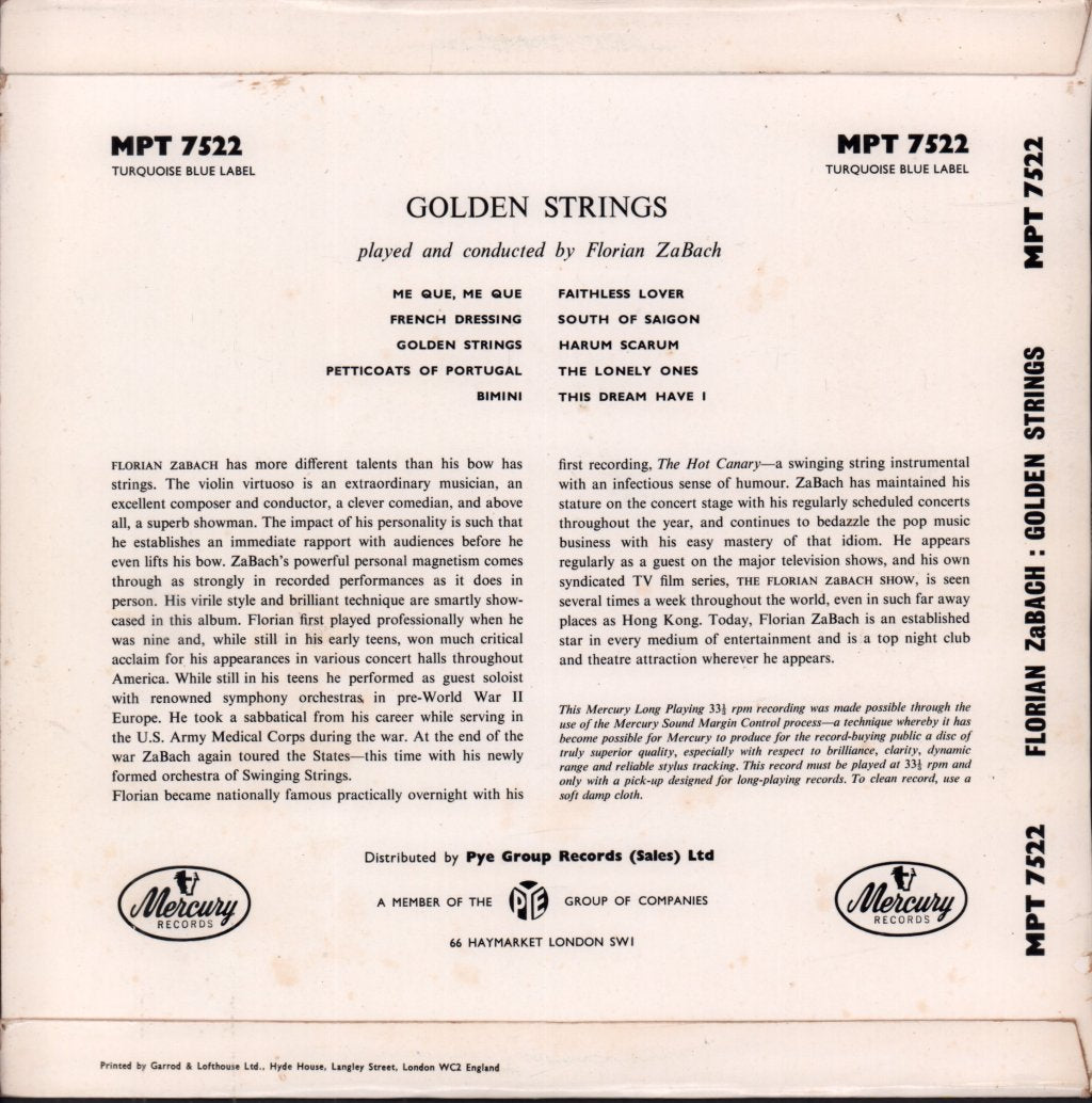 Florian Zabach - Golden Strings - 10 Inch