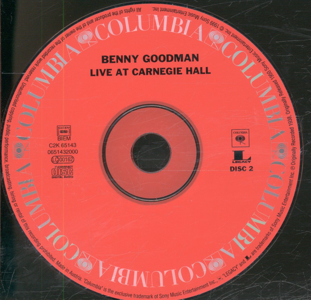 Benny Goodman - Famous 1938 Carnegie Hall Jazz Concert - Double Cd