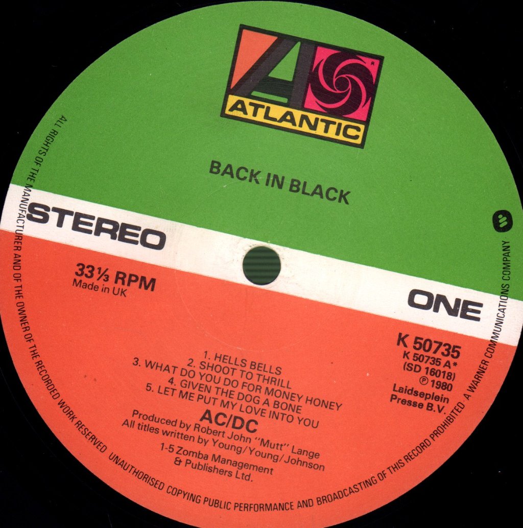 AC/DC - Back In Black - Lp