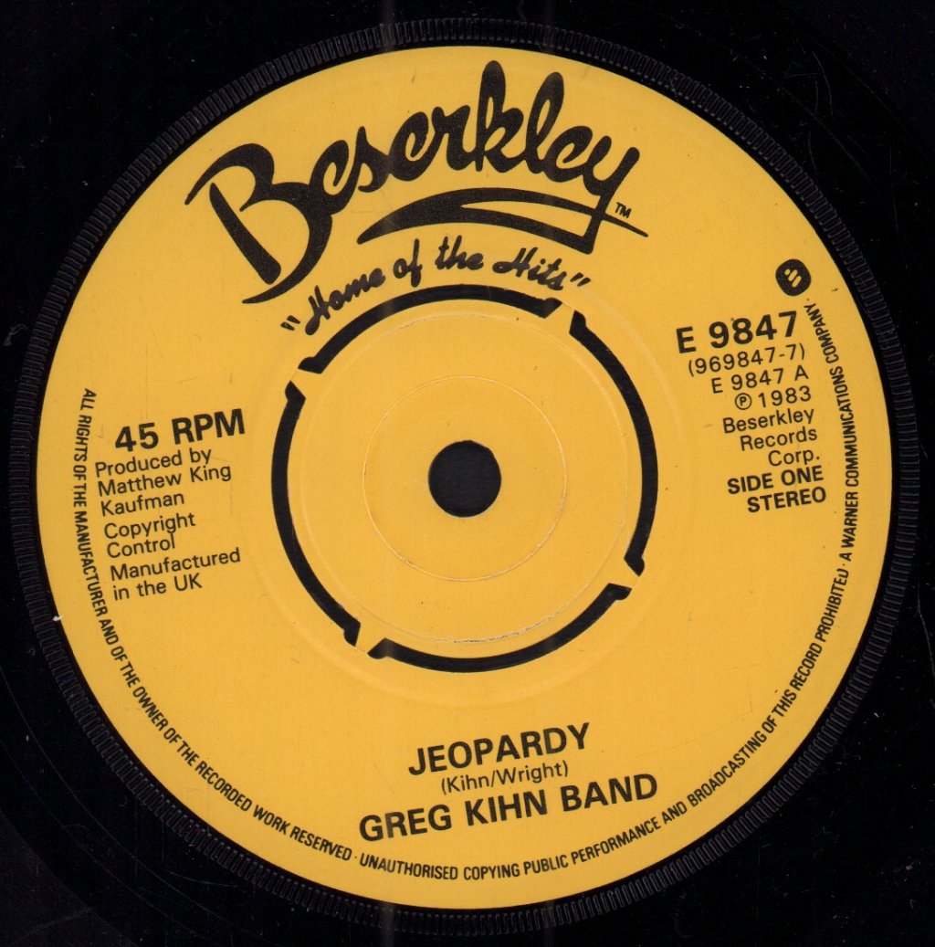 Greg Kihn Band - Jeopardy - 7 Inch
