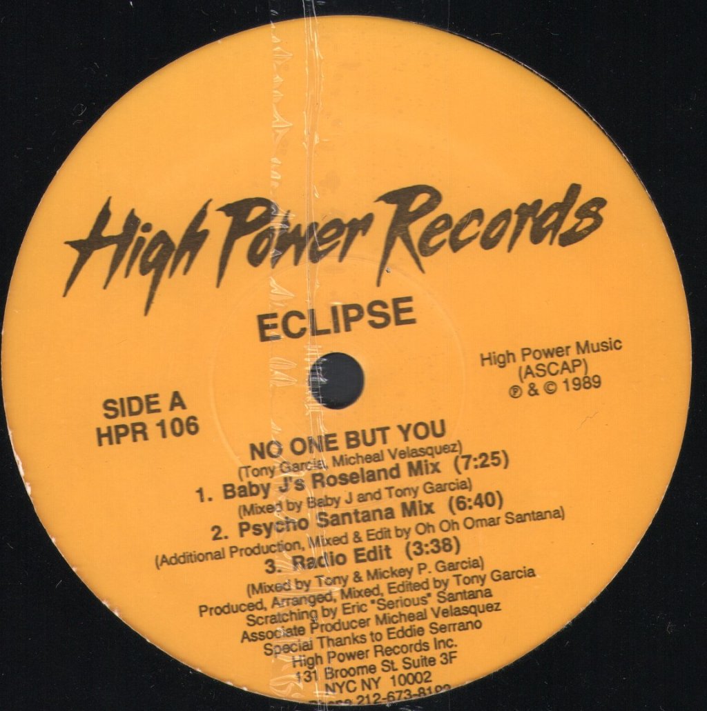 Eclipse (Dance) - No One But You - 12 Inch