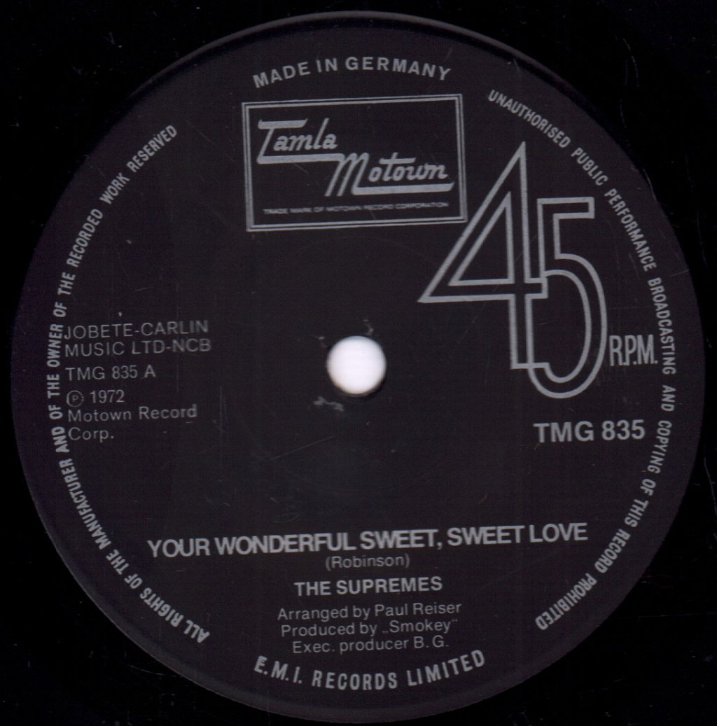 Supremes - Your Wonderful Sweet Sweet Love - 7 Inch