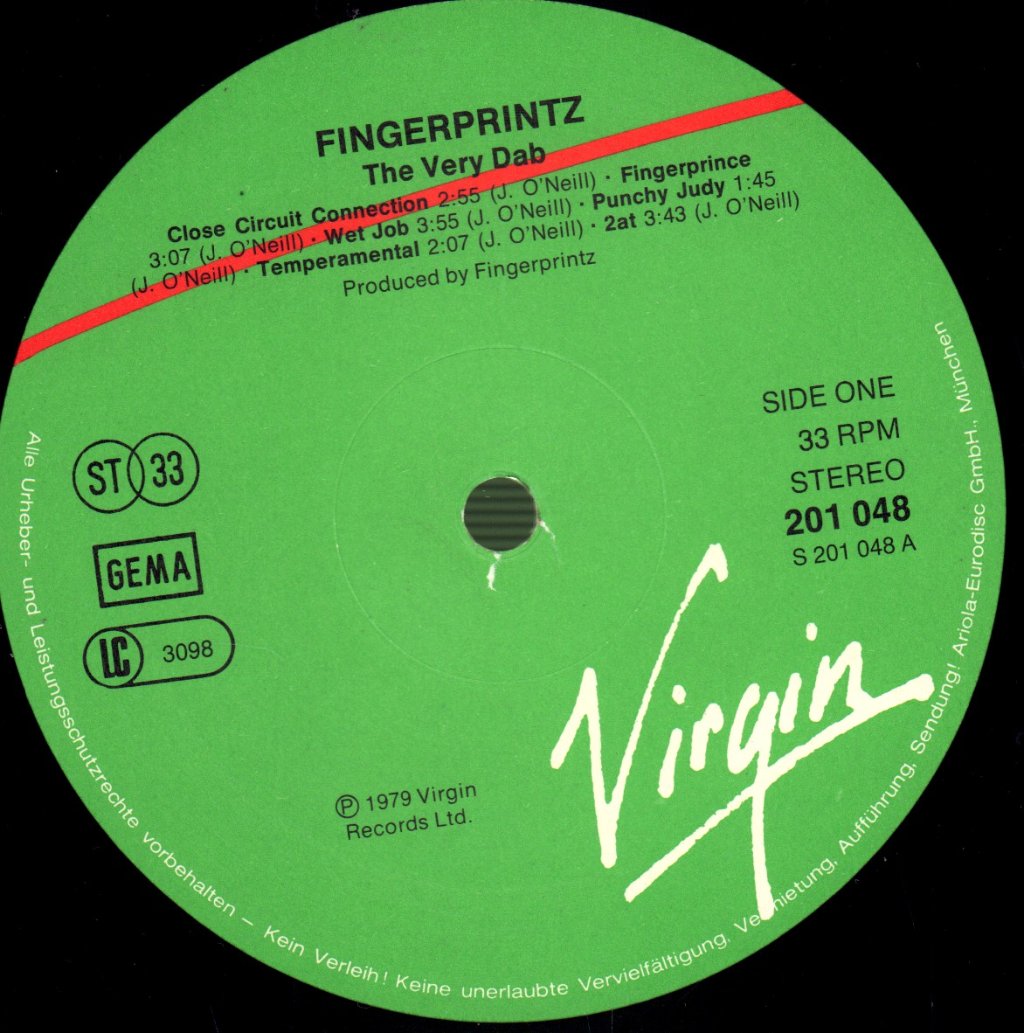 Fingerprintz - Very Dab - Lp