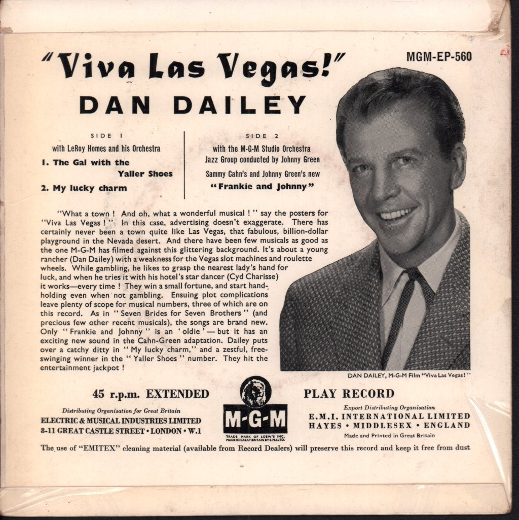 Dan Dailey - Viva Las Vegas - 7 Inch