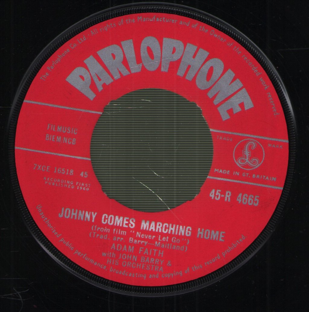 Adam Faith - Johnny Comes Marching Home - 7 Inch