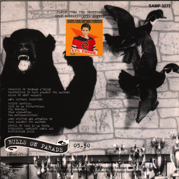 Rage Against The Machine - Bulls On Parade - Cd