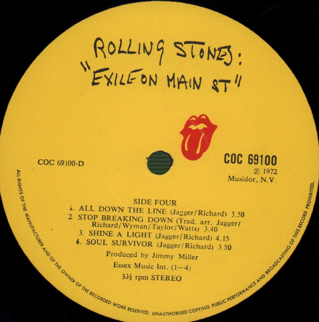 Rolling Stones - Exile On Main St. - Double Lp