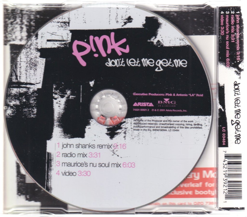 Pink (Female Pop) - Don't Let Me Get Me - Cd