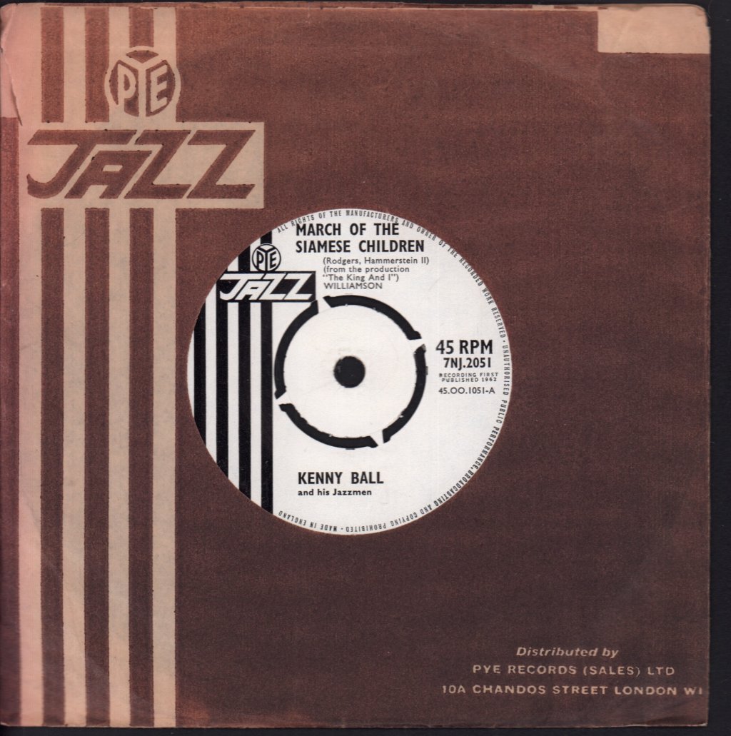 Kenny Ball And His Jazz Men - March Of The Siamese Children - 7 Inch