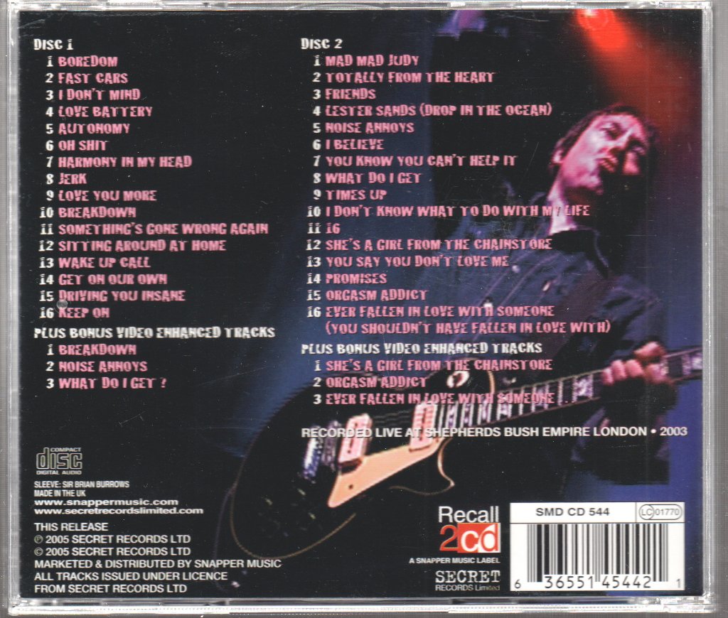 Buzzcocks - Driving You Insane - Double Cd
