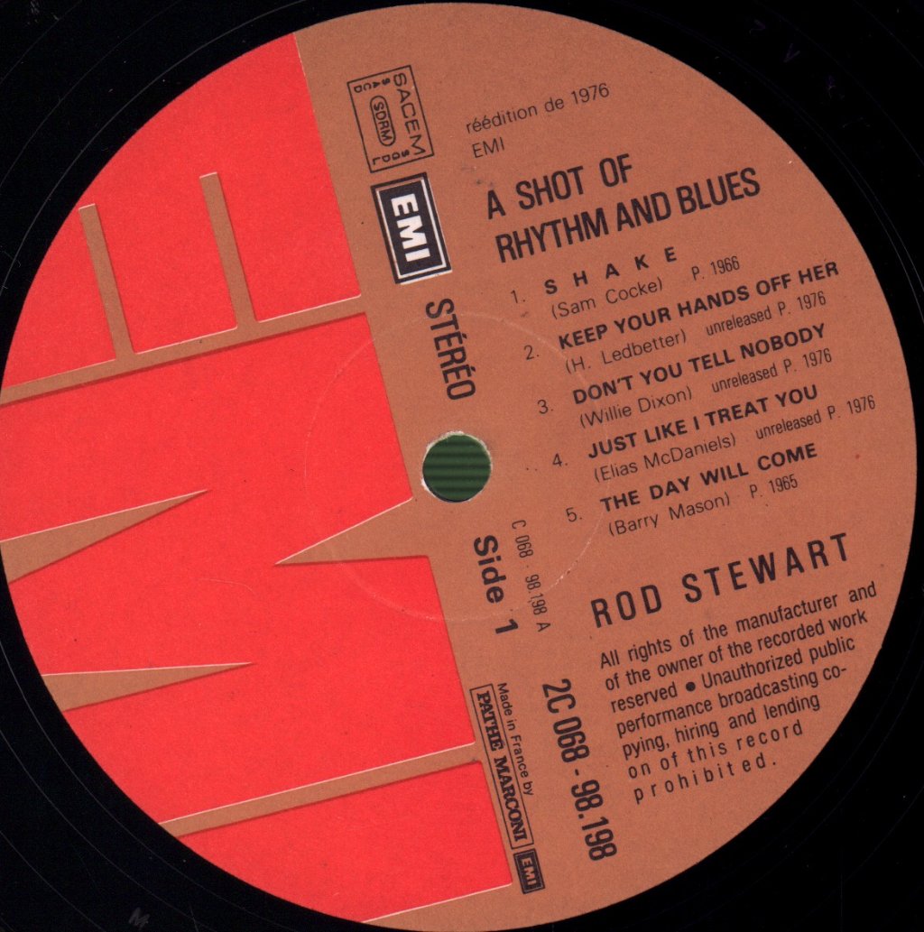 Rod Stewart - A Shot Of Rhythm And Blues - Lp
