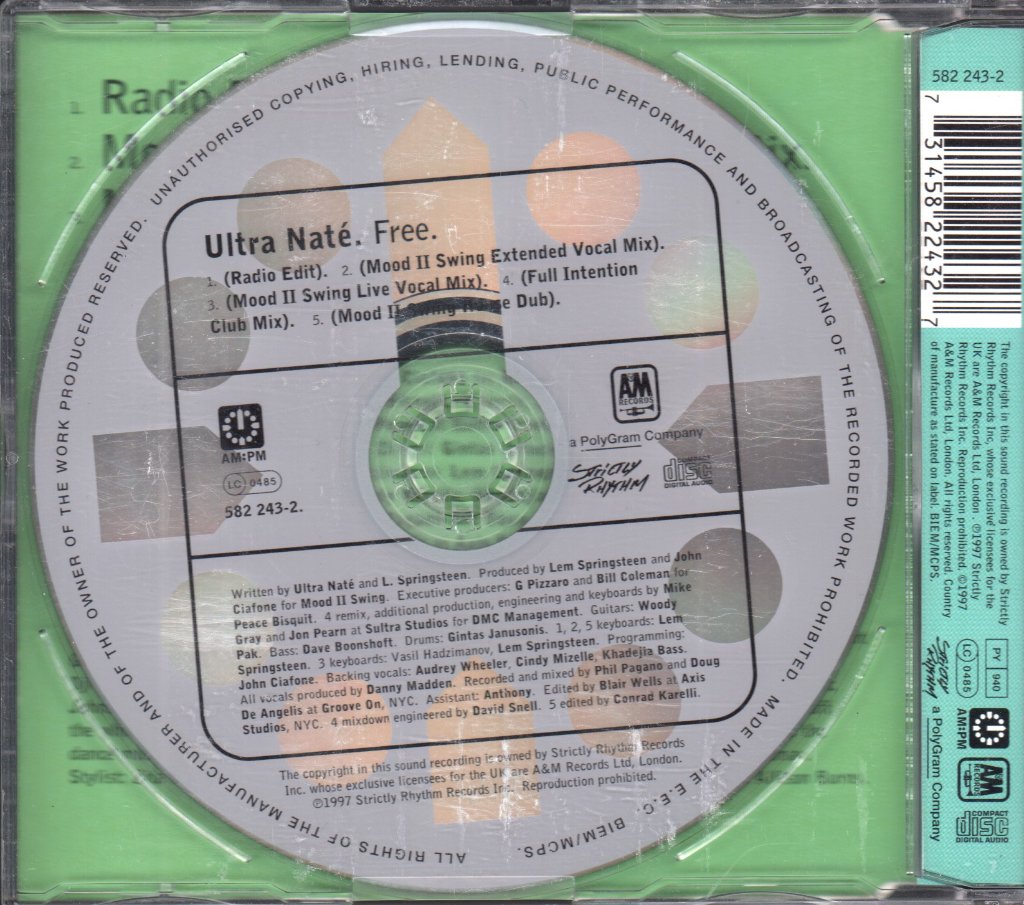 Ultra Nate - Free - Cd
