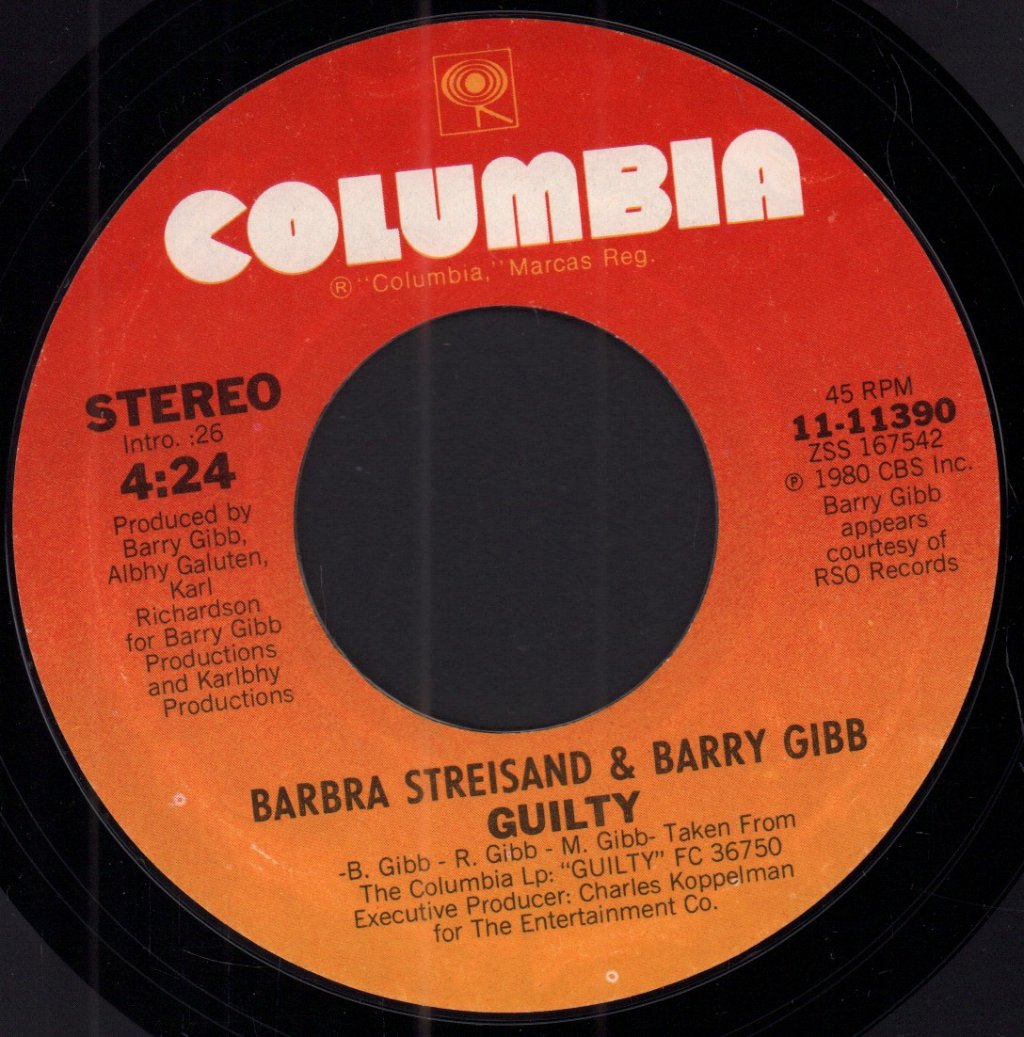 Barbra Streisand And Barry Gibb - Guilty - 7 Inch