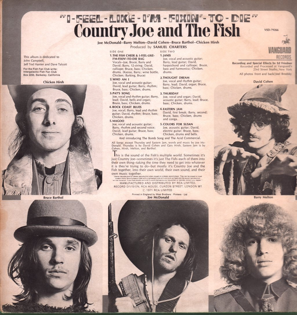 Country Joe And The Fish - I Feel Like I'm Fixin' To Die - Lp