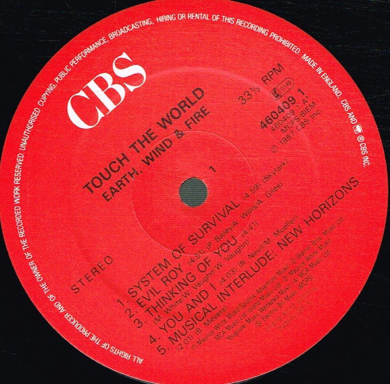 Earth, Wind & Fire - Touch The World - Lp