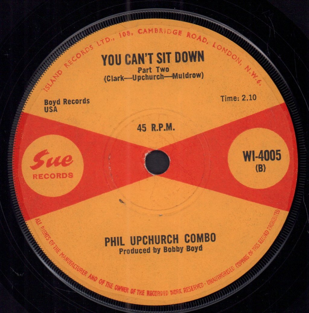 Phil Upchurch Combo - You Can't Sit Down - 7 Inch