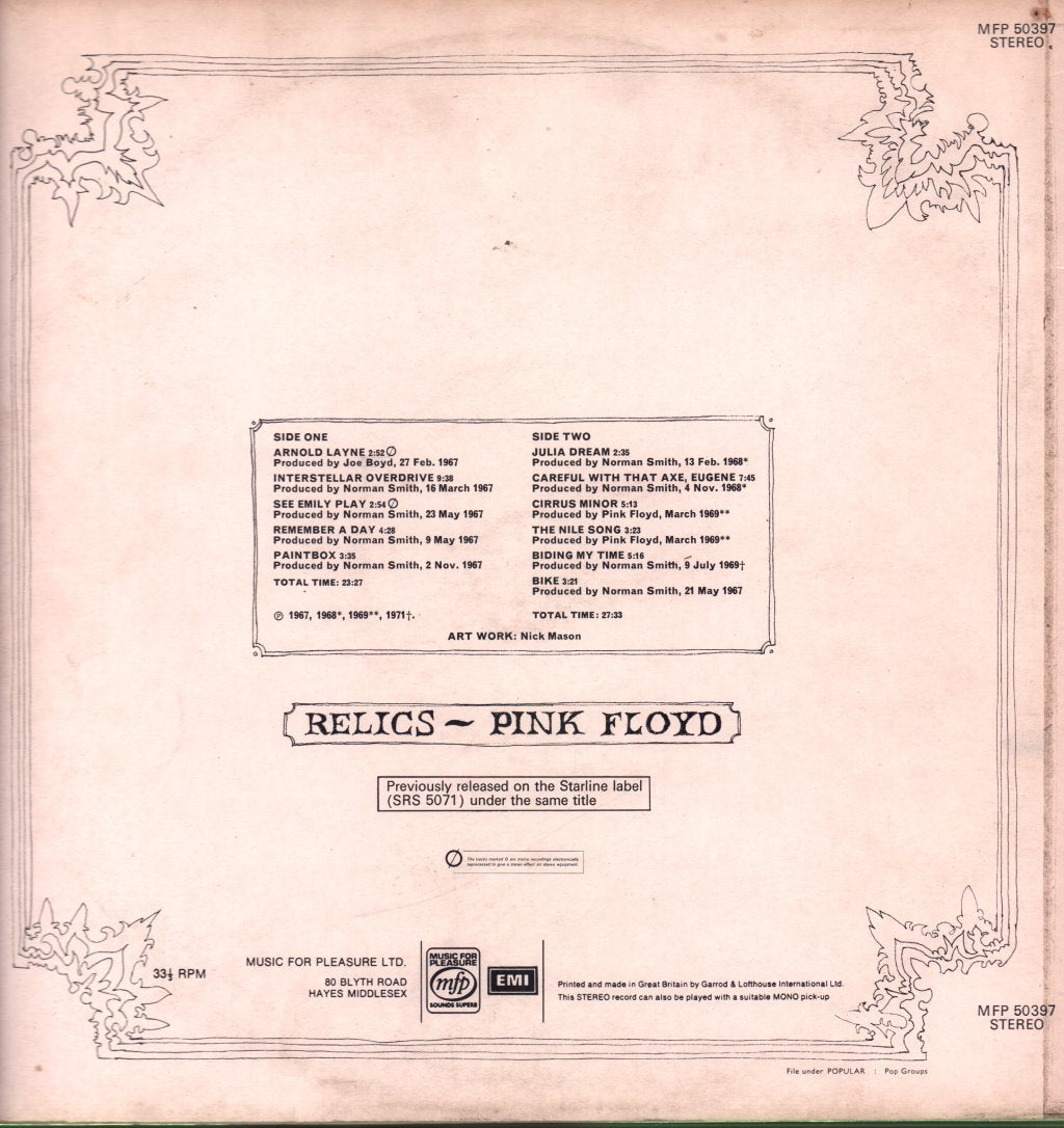 Pink Floyd - Relics - Lp