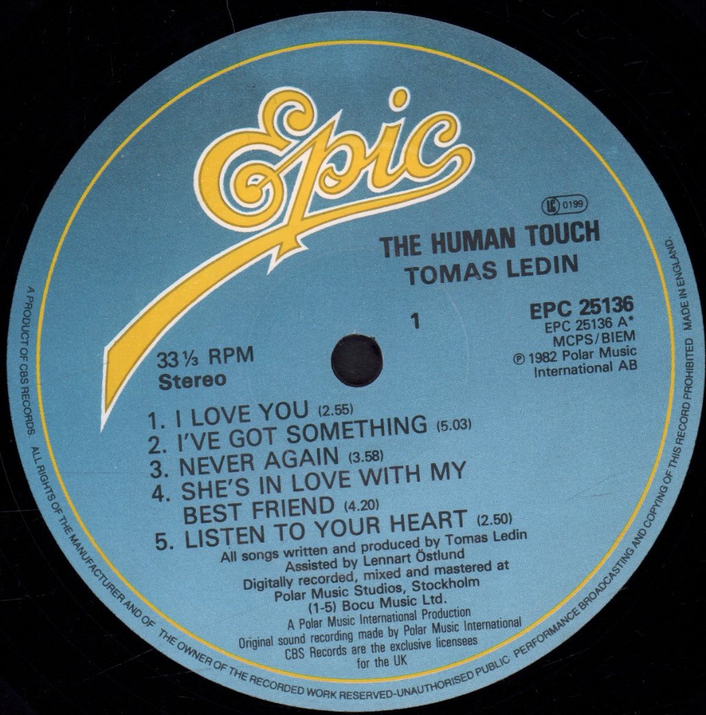 Tomas Ledin - Human Touch - Lp