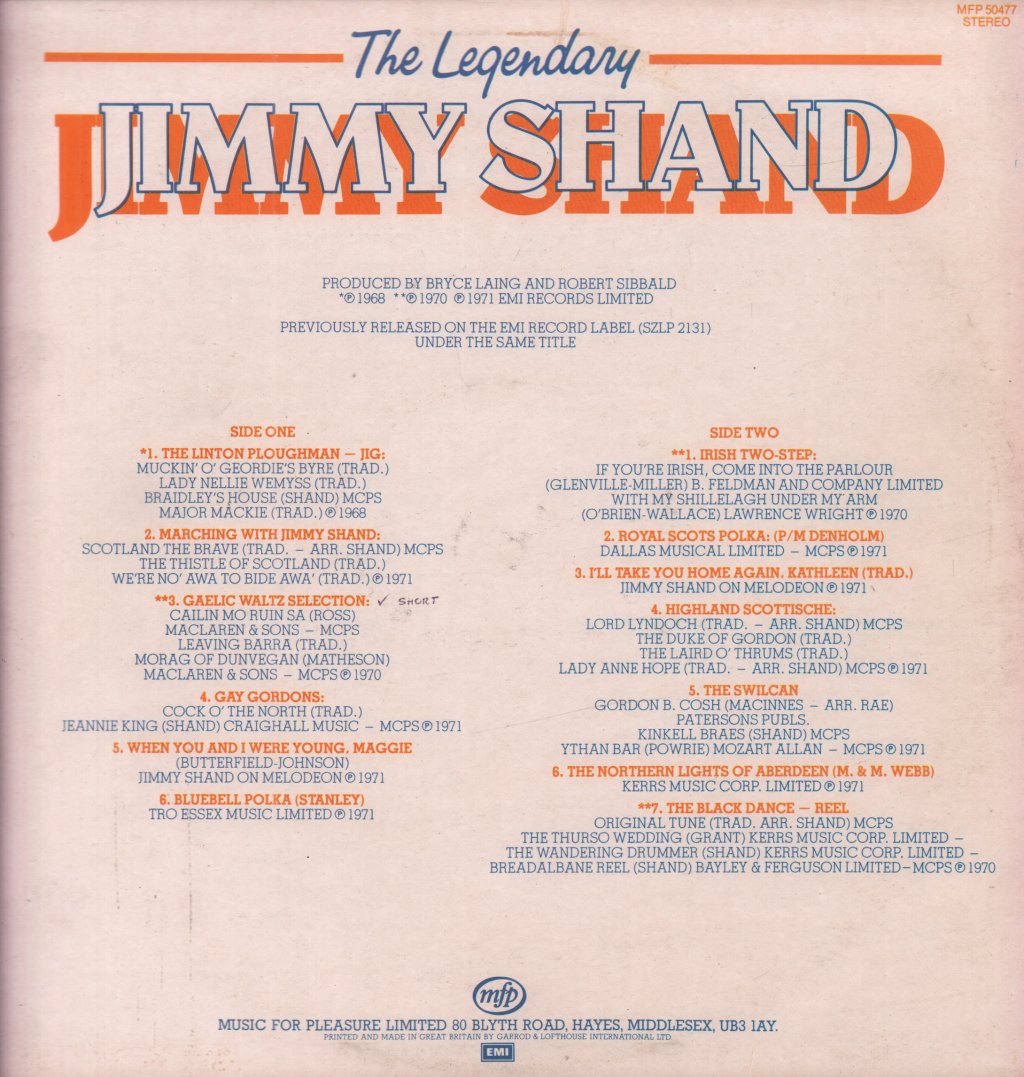 Jimmy Shand - Legendary - Lp