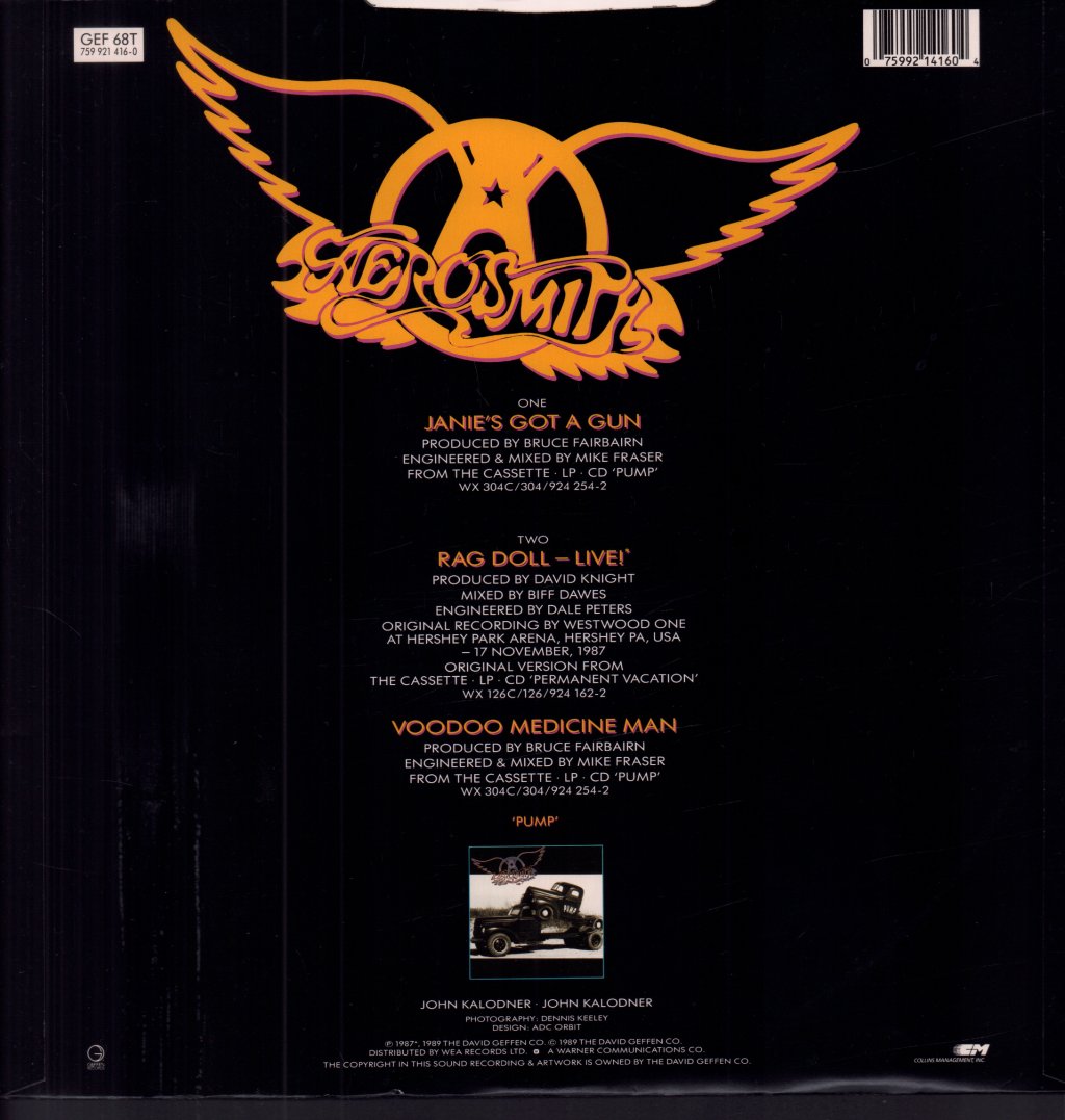 Aerosmith - Janie's Got A Gun - 12 Inch