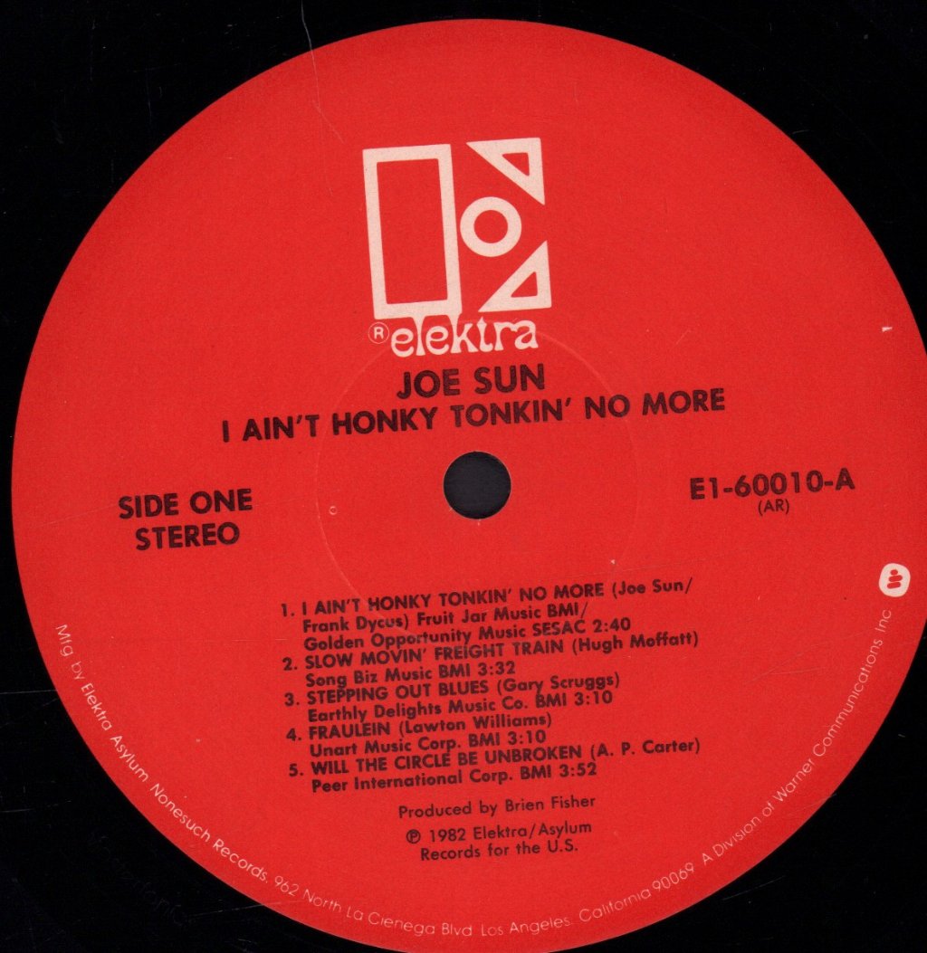 Joe Sun - I Ain't Honky Tonkin' No More - Lp