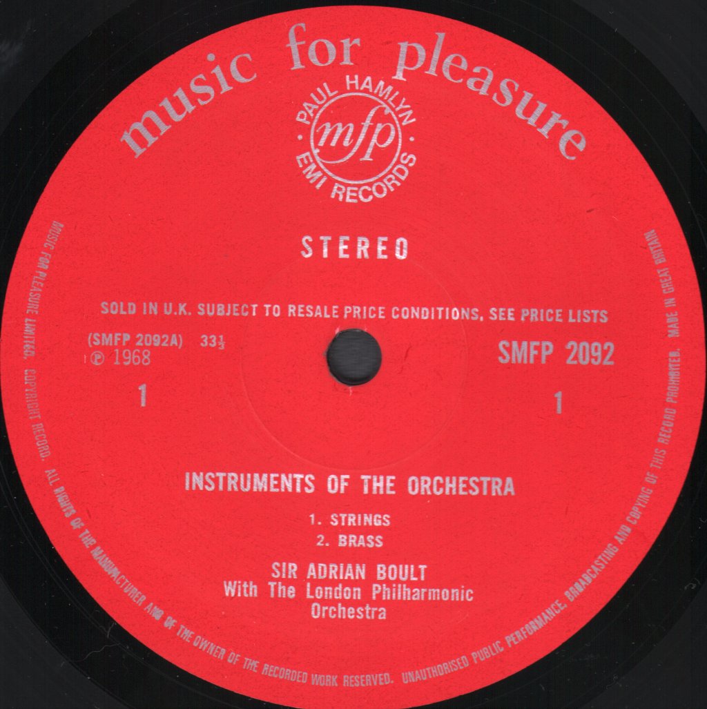Sir Adrian Boult / London Philharmonic - Sir Adrian Boult Introduces The Instruments Of The Orchestra - Lp