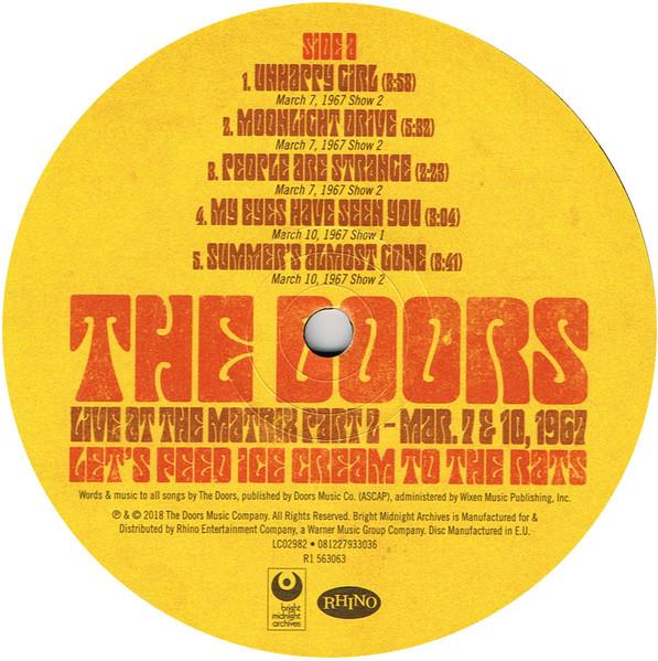 Doors - Let's Feed Ice Cream To The Rats: Live At The Matrix Part 2 - Mar. 7 & 10, 1967 - Lp
