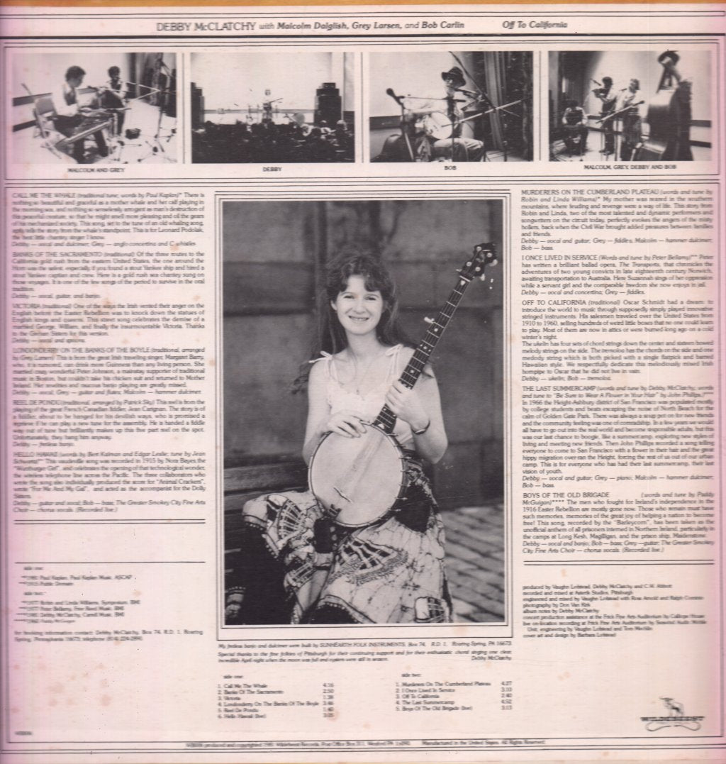 Debby McClatchy With Malcolm Dalglish Grey Larsen & Bob Carlin - Off To California - Lp
