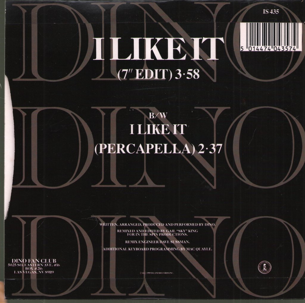 Dino - I Like It - 7 Inch
