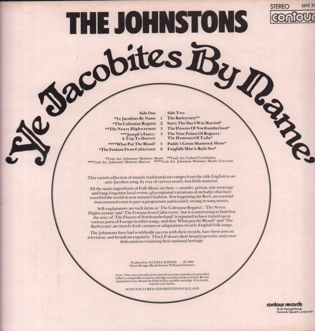 Johnstons - Ye Jacobites By Name - Lp